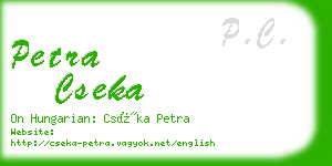 petra cseka business card